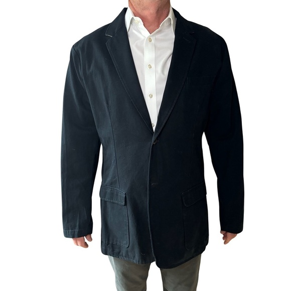 Stafford Other - NWT STAFFORD PREP 2 Button Blazer 100% Cotton Navy Blue White Striped Lining